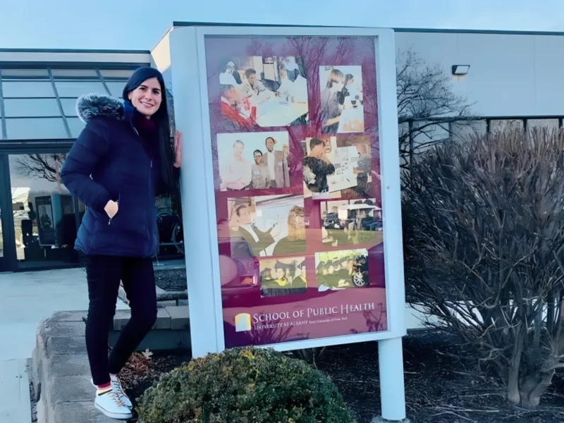 María Isabel Sanclemente en la School of Public Health, University at Albany